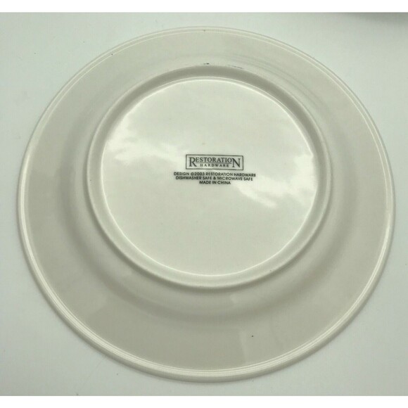 4 Restoration Hardware 8" Cheese Snack Plates 2003 Le Troupeau French Cows NIB - Picture 11 of 11
